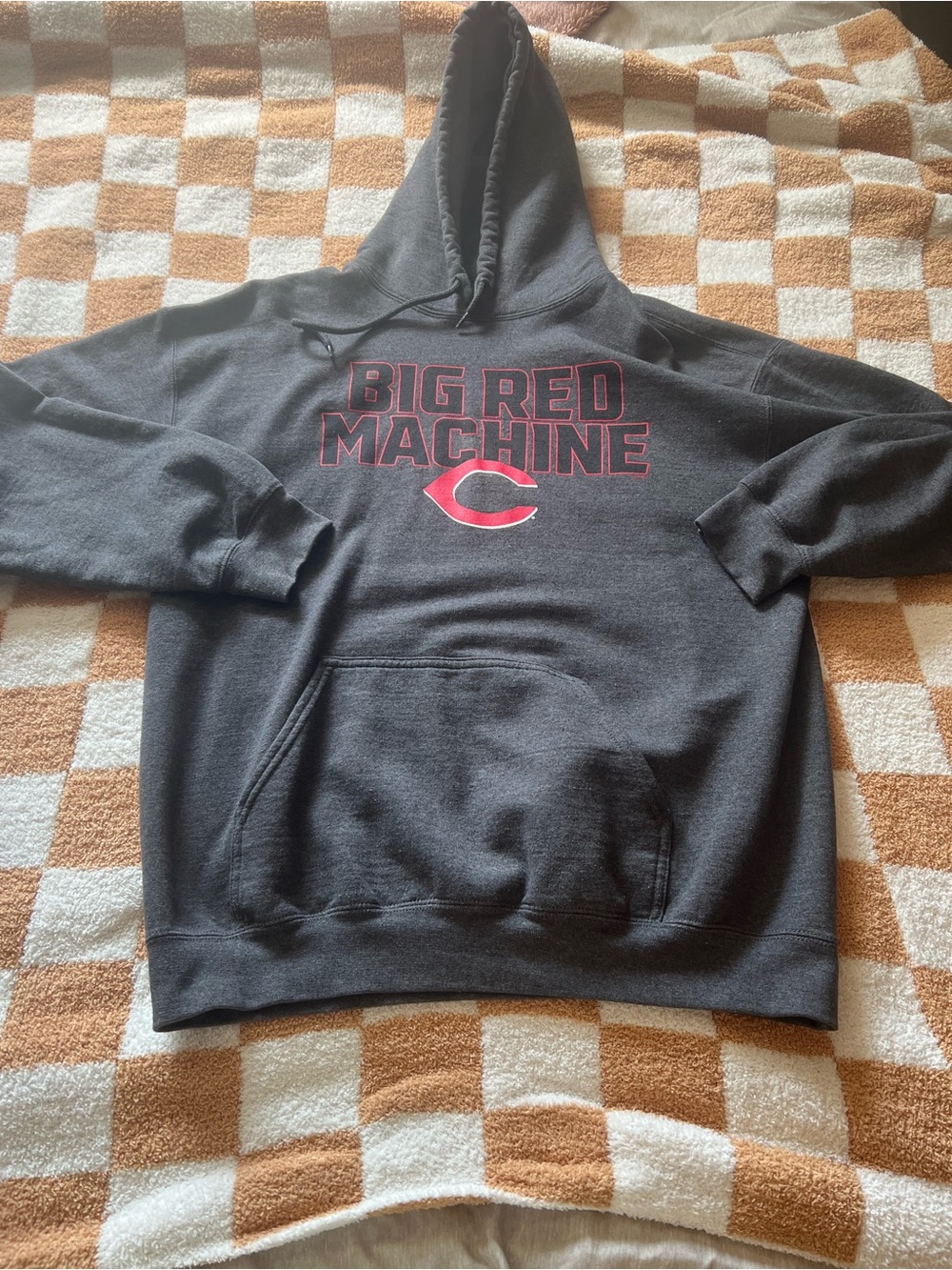 Genuine Merchandise Black Hoodie with Red 'Big Red Machine' Logo